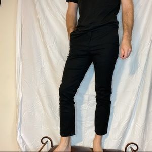 Black cropped pants
